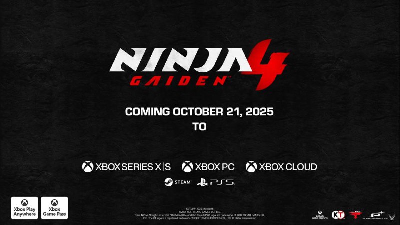 《Ninja Gaiden 4》2025年10月21日发售