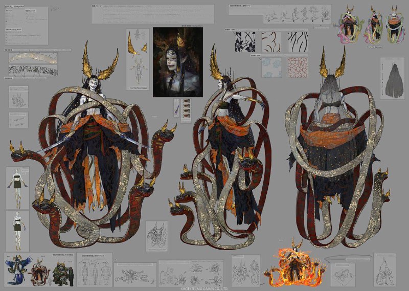 一些《仁王3》的怪物开发设计图一些《仁王3》的怪物开发设计图