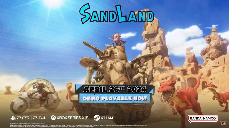 万代南梦宫今日在PS、Xbox、Steam平台上推出了《沙漠大冒险》（SAND LAND）的试玩Demo