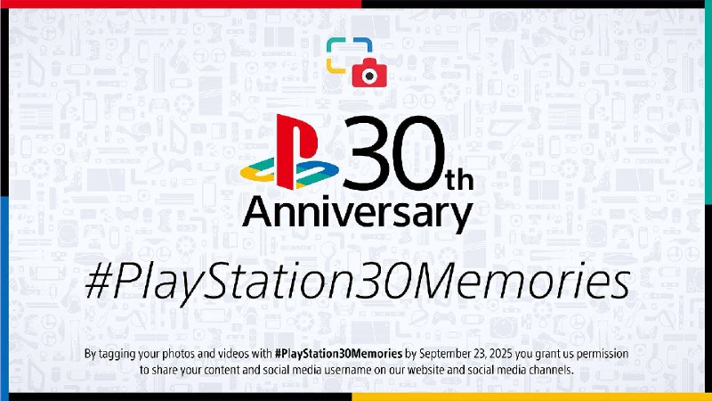 SIE正在向玩家们征集与PlayStation的回忆用以制作「PlayStation 30周年纪念视频」，包括从PS1至PS5的开箱、收到主机作为礼物的瞬间、手持PlayStation手柄或独占游戏的时刻等