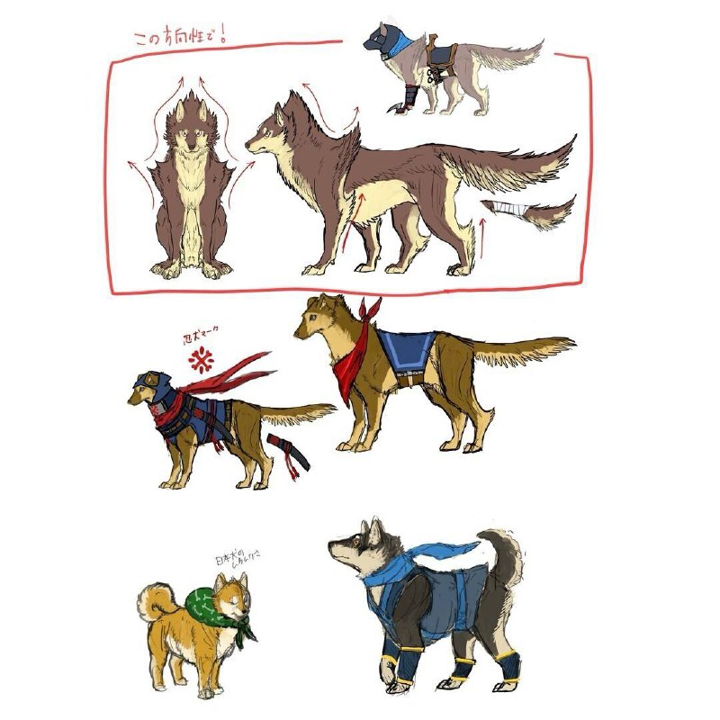 《怪物猎人崛起》官推发布的开发草图